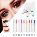 Makeup Brushes Diamond Shape Eyelash Spoolies Brushes Lash Tube Applicator Disposable Mascara Wand with Holder