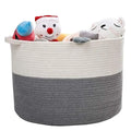 Customized Wholesale Foldable Cotton Rope Storage Fabric Laundry Basket Extra Large Storage Basket with Handle