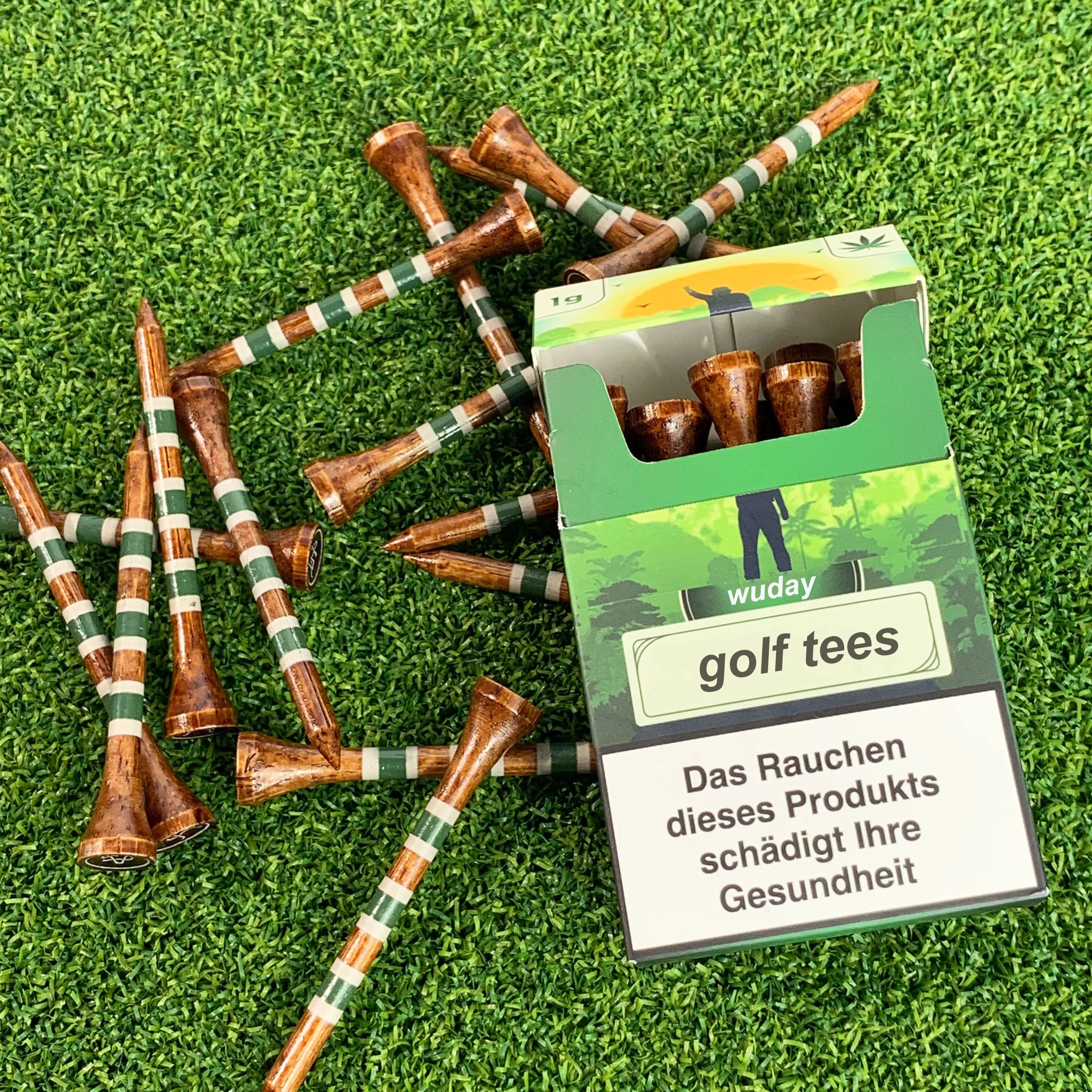 Bulk Custom Printed Logo Durable Wood Tees 2-3/4 Inch Golf Accessories Natural Wood Bamboo Golf Tees