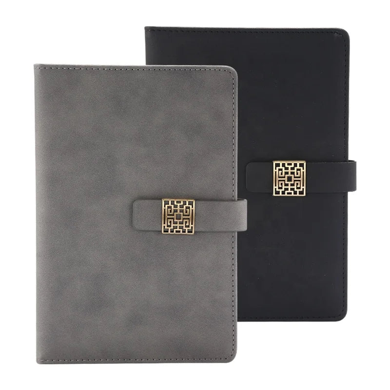 Notizbuch Leather Journal Recycled Stationery Grid Black Kraft School Supplies Notebooks With Rope