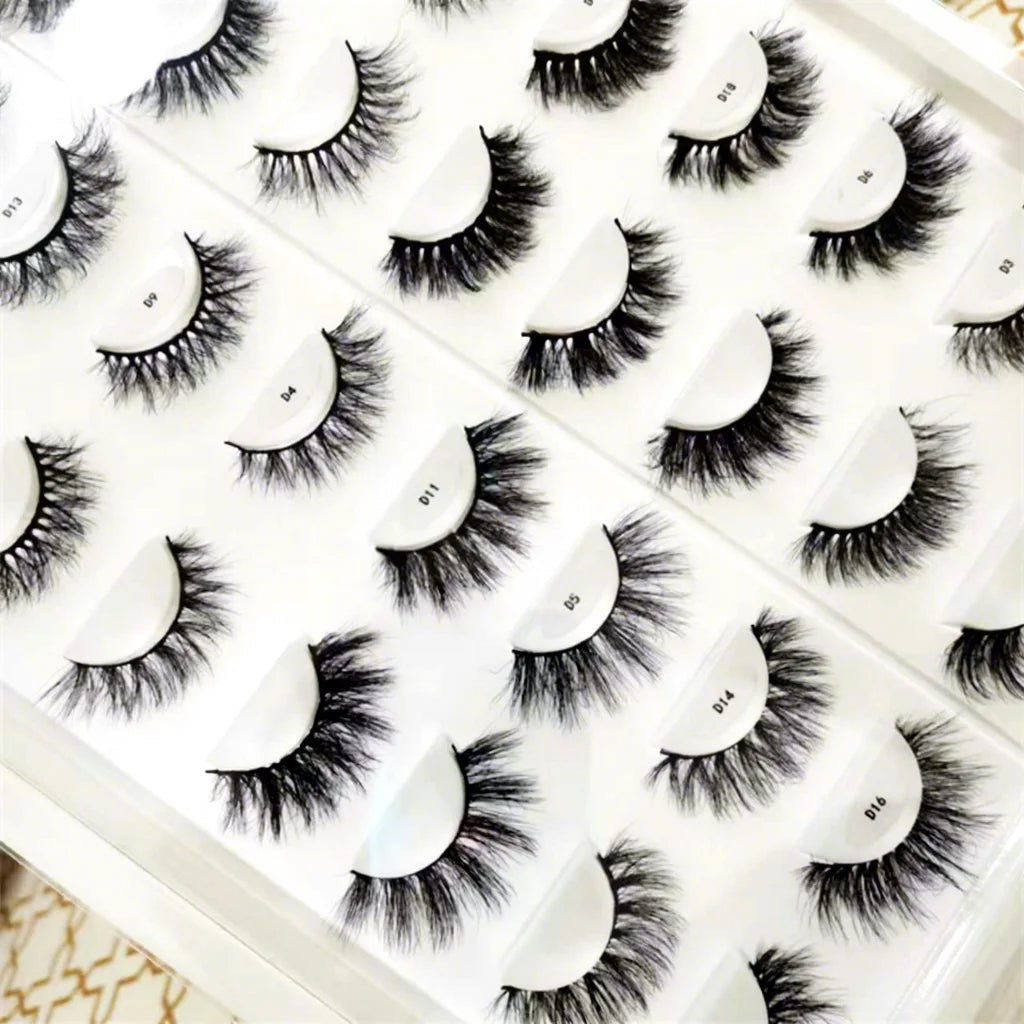 Faux Mink Lashes Vegan  Fake Eyelashes Luxury 3D Lashes Natural False Eyelashes Dramatic Volume Eyelash Extension