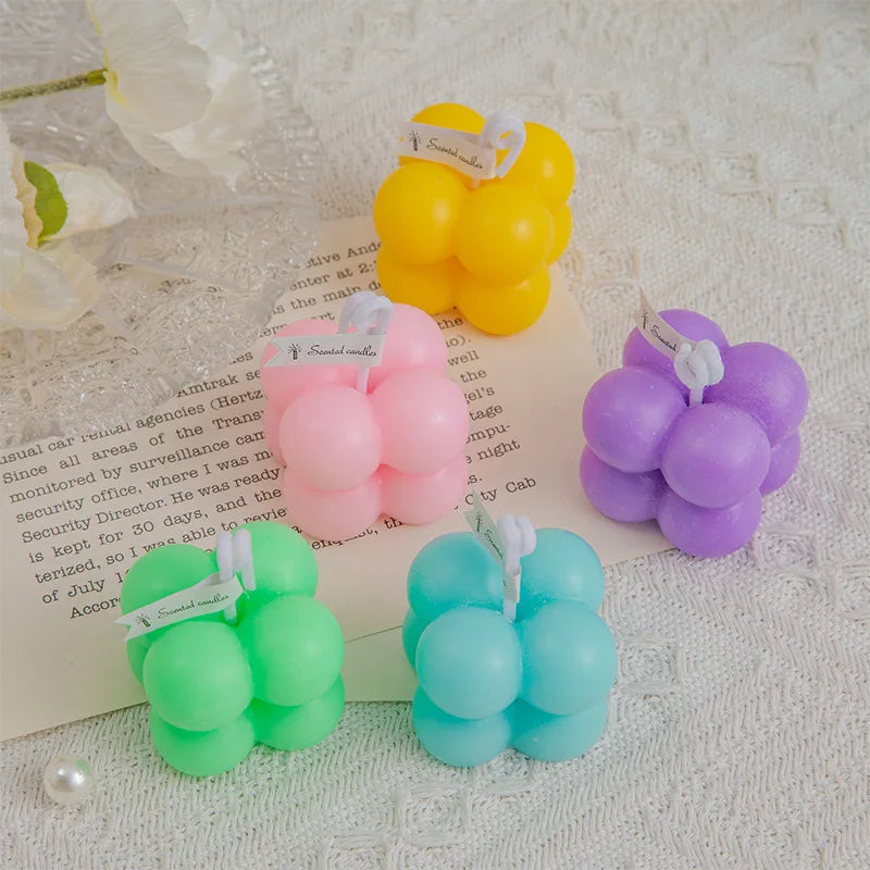 Custom Fragrance Cute Mini Bubble Candle Cubed Scent for Decoration Gift