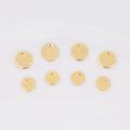 8mm 10mm Glossy Round Pendant 18K Gold Plated Brass Charms Necklace Earring Accessories Simple Pendant