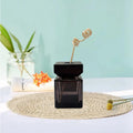 Wholesale 100ml  Luxury square Smoky Reed Diffuser Glass Bottle with Wood Cap Perfume Fragrance Diffuser Bottle