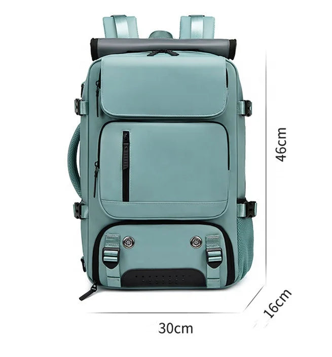 Outdoor Hiking Large Waterproof Travel Man Anti-theft Backpack with Computer Interlayer Shoes Compartment with USB