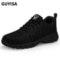 GUYISA Fashion Safety Shoes Wear-resistant Rubber Sole Steel Toe Woodland Safety Shoes