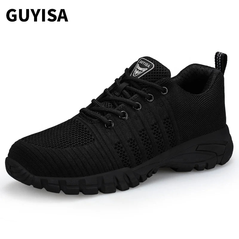 GUYISA Fashion Safety Shoes Wear-resistant Rubber Sole Steel Toe Woodland Safety Shoes