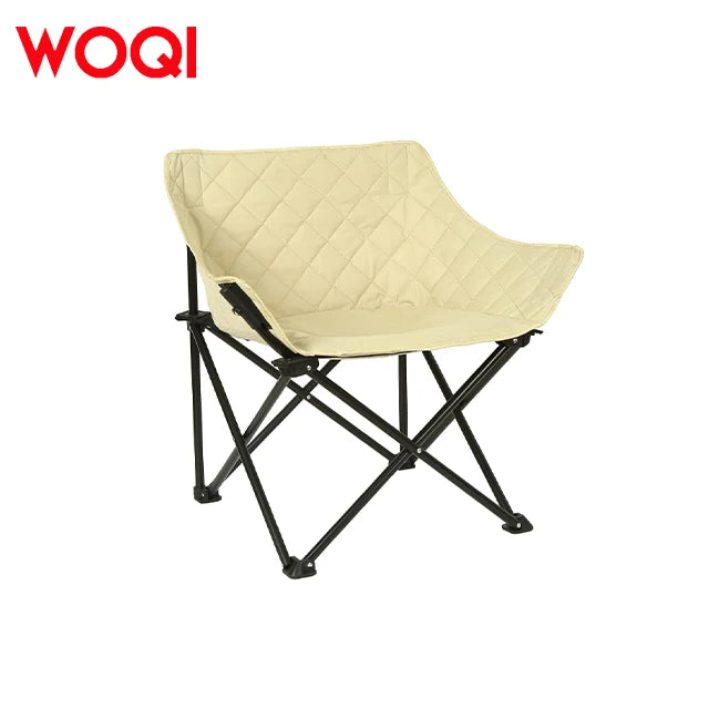 WOQI Ultralight Iron Folding Garden Chair Camping Stable Support Breathable Foldable Design Modern Lightweight
