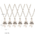 Vintage Multi-person Patchwork Alloy 7 PCS Necklace Best Friends Monogram Pendant Friendship Clavicle Chain