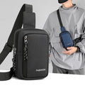 Fashion Travel Men's Chest Sling Shoulder Bag Waterproof Anti-Theft Crossbody Bag for Men