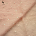 Women Fashion Embroidered Ball Dobby Flower Dot Poly Blended Monofilament Spun Fiber Rayon Nylon Crepe Crinkle Fabric