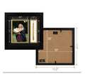 Handmade Graduation Theme Wall Mount Sawtooth Hanger Real Glass 10x10 Black Shadow Box Frame Picture Frame