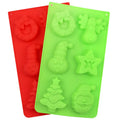 Saffron Christmas Tree Shape Silicone Cake Chocolate Mold Santa Snowman Tree Star Christmas Ornament Silicone Mold
