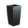 Large Size Square Plastic Self Watering Flower Pots with Water Level Indicator for Home & Garden Outdoor Use Black