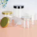 Wholesale Food Grade 100g-250g Clear Wide Mouth Plastic Container Cream Jar for Cookie Honey 500ml and 100ml Capacity