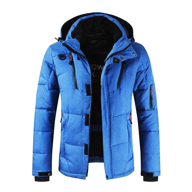 Winter Down Jacket Men Winter Waterproof Thicken Warm Hooded Outdoor Windproof Raincoat Snow Snowboard Wear