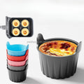 Portable Multi-Functional Egg Poacher Air Frying Pot Easy-to-Clean Silicone Baking Cup with PC Material Egg Cooker Boiler Mold