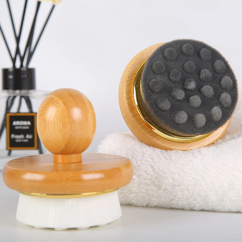 Wooden Handle Body Scrubber Dry Brush for Cellulite Removal and Exfoliating Body Brush for Women Kid's Bath Brush
