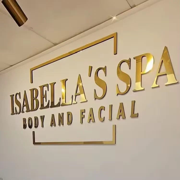 Outdoor Signage Costom 3D Gold Mirror Stainless Steel Letters Decorative Metal Letter Sign Indoor Business Sign Building