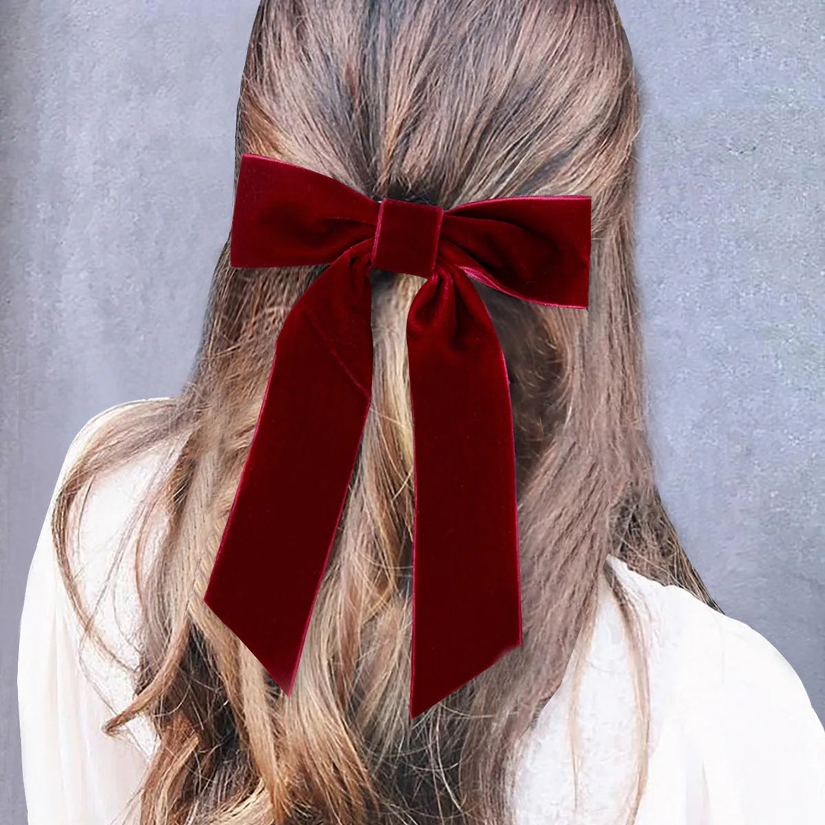 Fashion Women Winter Hair Accessories New Simples Korean Velvet French Barrette Spring Big Knot Bow Hair Clips