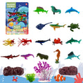 JinYing Wholesale Underwater PVC 16 Pack 7-8cm Marine Deep Sea World Animals Models Toys