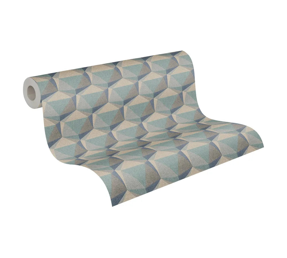 Premium Quality Modern Blue Damask Anti-static Non-Woven PVC Waterproof Wallpapers for Interior Walls Hotel Office Apartment