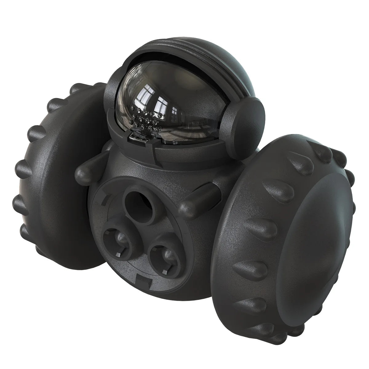 Factory OEM Custom Logo Eco-Friendly Modern Plastic Robot Moving Wheel Slow Food Leakage Cat Toy Interactive Pet Toy