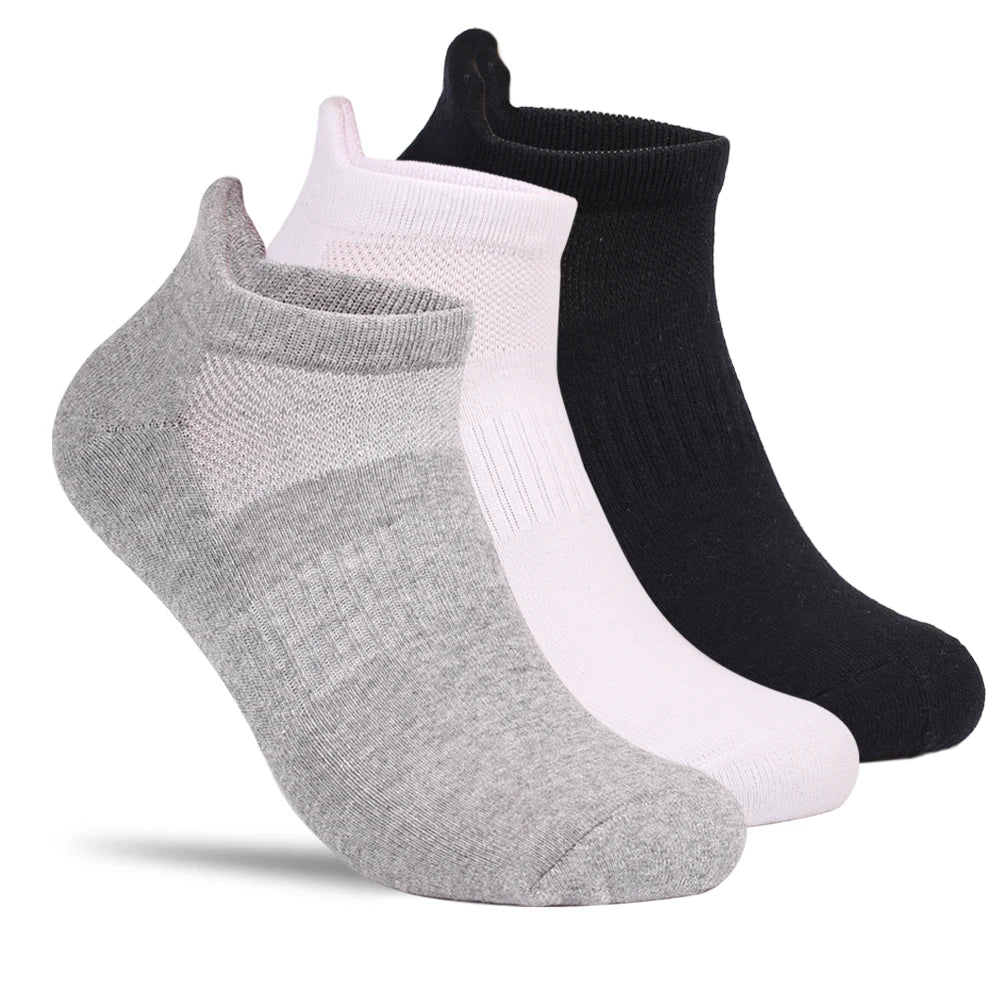 Wholesale Solid Grey Black White Compression Run Socks Breathable Organic Bamboo Cotton Bottom Logo for Spring Season