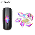 Glitter 5*8mm Rhombus Crystal Diamond Sticker Non Hot Fix Strass Flatback AB Glass Crystal Rhinestone for Nail Art Decoration