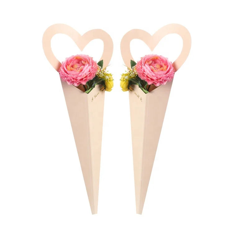 Wholesale Flower Bouquet Box Flowing Wrapping Valentine Paper Packaging Box for Flower