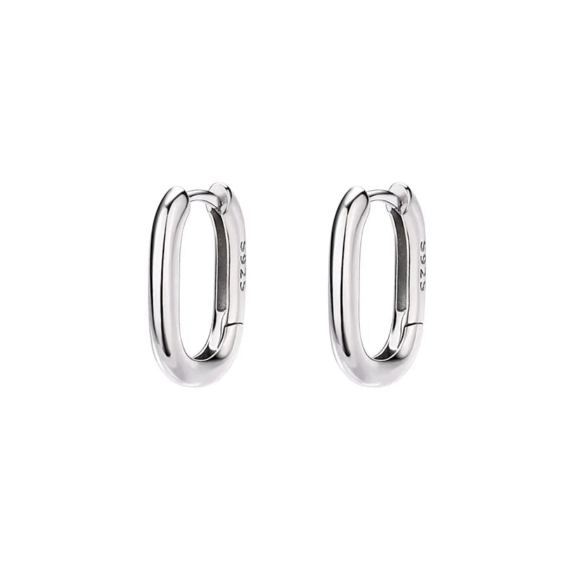 Factory Directly Wholesale 925 Sterling Silver Simple Fashion Hoop Earrings for Women Jewelry 2023