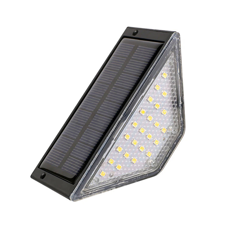 Howlighting Outdoor LED Step Light Stair Triangle Solar Deck Lamp Waterproof IP65 Super Bright Decoration Lights Yard Patio