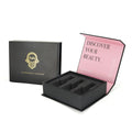 Custom Gold Hot Stamping Empty Gel Nail Care 3 Bottle Book Shape Gift Box Luxury Nail Polish Oil Packaging Magnetic Gift Box