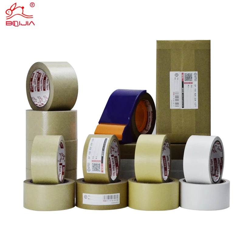 Factory Custom Wholesale Self-adhesive Reinforced Water Activated Kraft Paper Tape Jumbo Roll