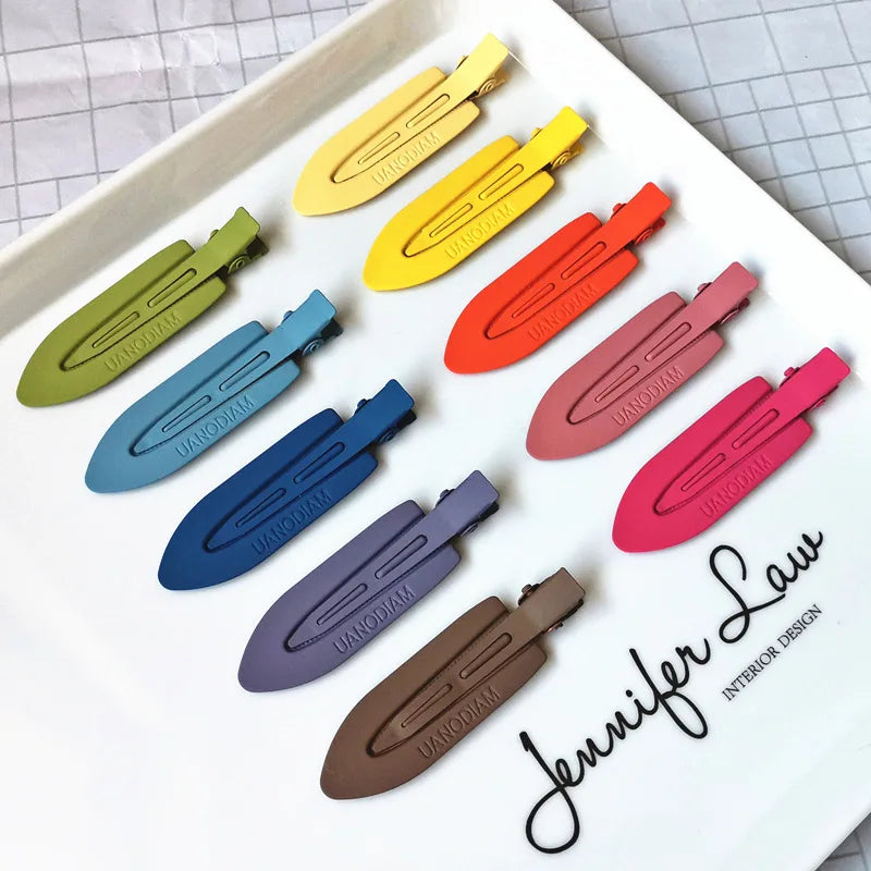 Hot-selling Traceless Hairpin Colorful Girl's Bangs Hair Clip Simple Gradient Sweet Temperament Daily Makeup Hair Gipper