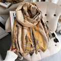 2026 New Idyllic Double-sided Scarf Faux Cashmere Winter Warmth Thickened Ladies Scarf Mid-length Big Shawl