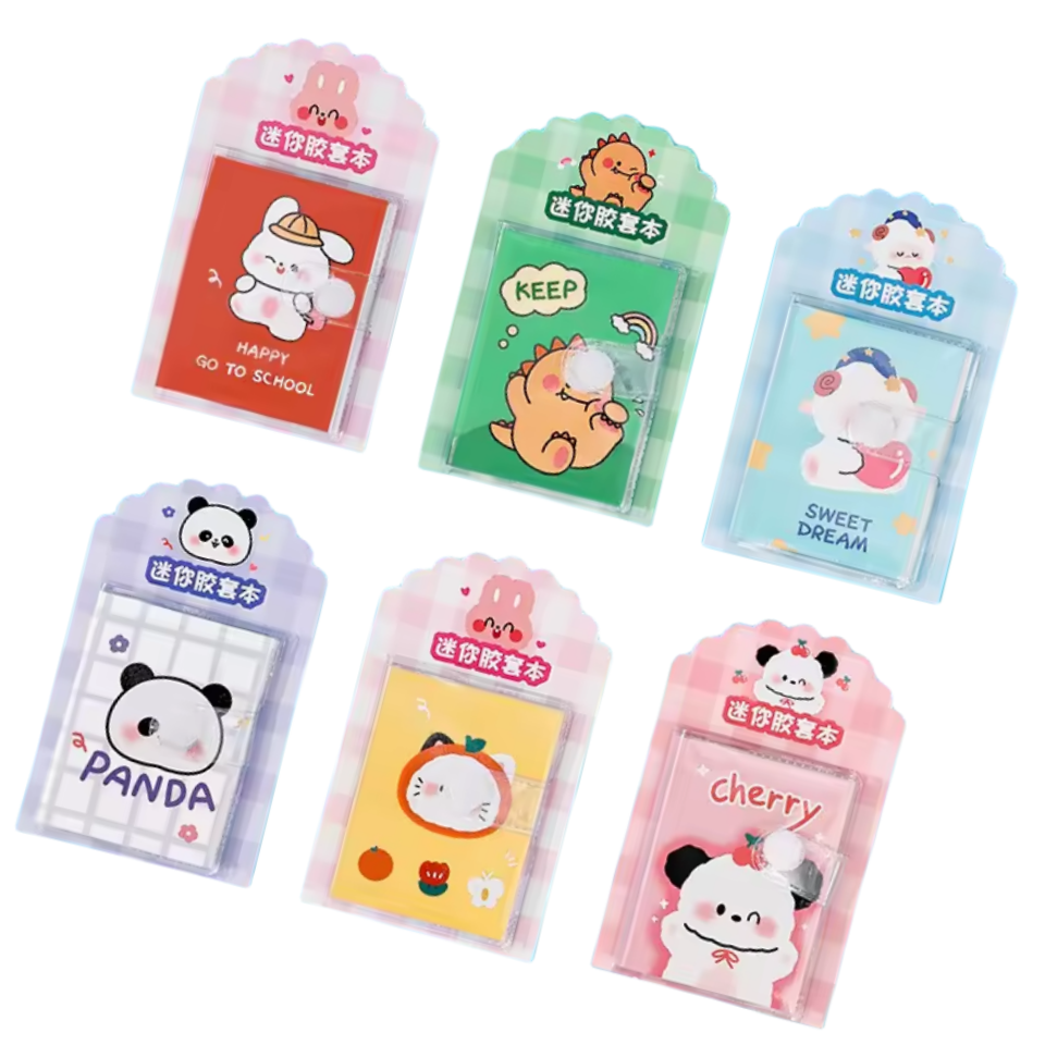 Cartoon  Mini Rubber Sleeve Mini Notebook Cute Student Notebook Pocket Notebook