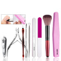 Nail File and Nail Dirt Remover Tool Set Manicure Tool Set Cuticle Nippers Pusher Nail File and Buffer Set