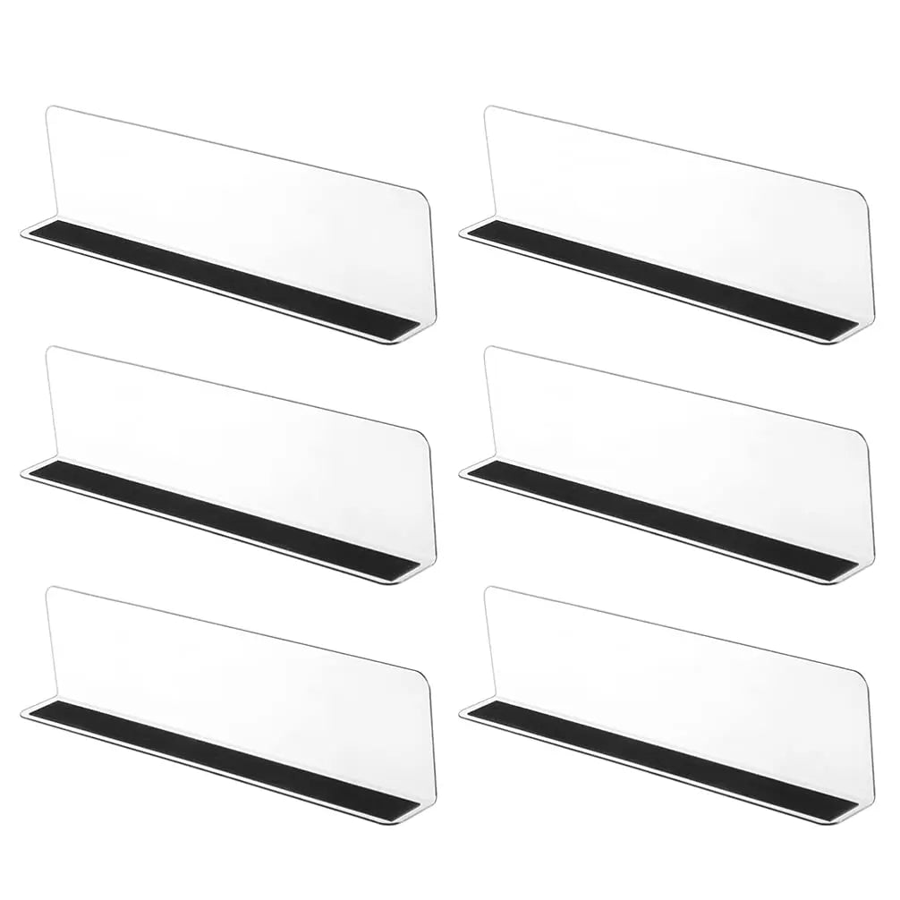 Hookei Source Factory L Shaped Plastic Supermarket Shelf Divider with Magnetic