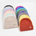 Multicolor Angora Rabbit Fur Hat Women Winter Beanie New Soft Warm Knitted Pullover Hat Lady Women Winter Hat
