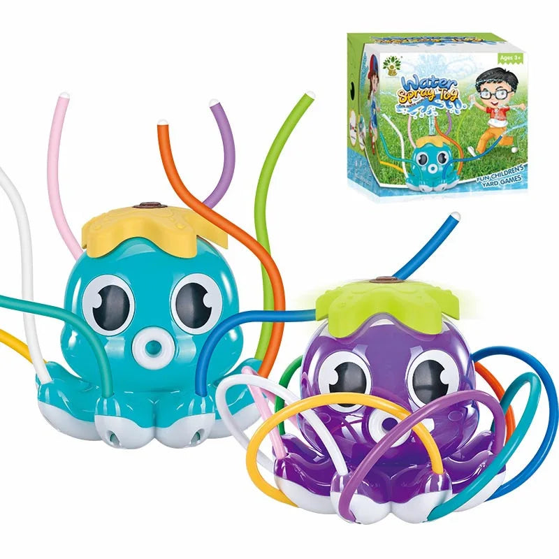 Wholesale Summer Cartoon Octopus Plastic Water Spray Sprinkler Toys Outdoor Garden Play for Kids