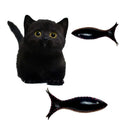 Luxury Popular Kitten Toy Safe Genuine Leather Handmade Interactive Fish Shape Cat Game Plaything
