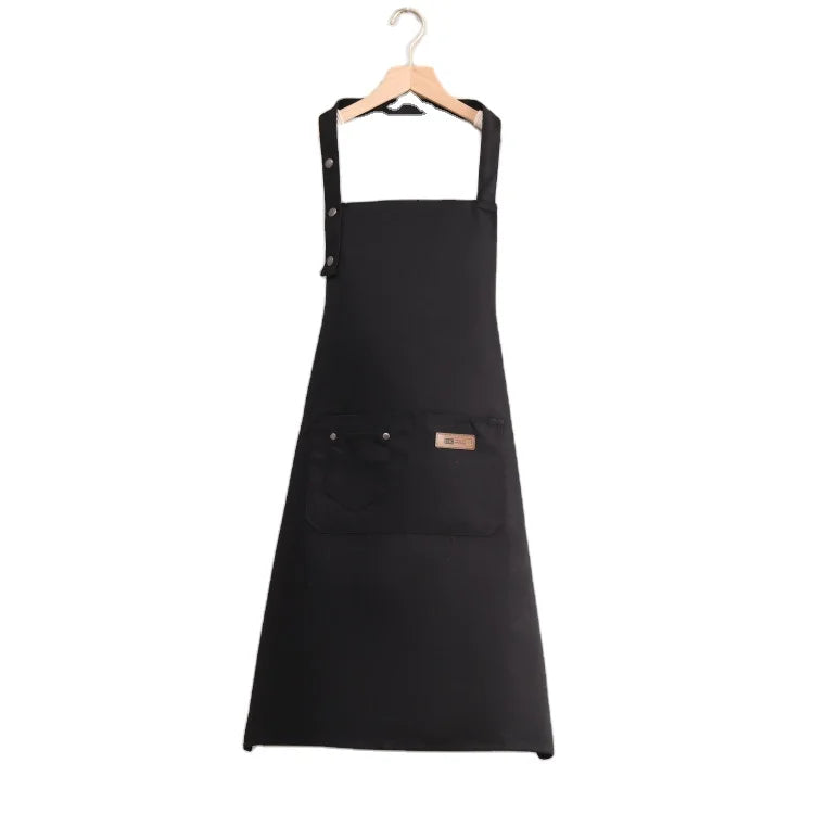 Kitchen Adult Antifouling Oil-proof Apron Thickened Twill Uniform Apron