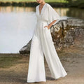 Wholesale 2026 Summer Solid Color Fashion Diagonal Flap Mid Waist Temperament Commuter Women's Jumpsuit