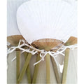 Wholesale Custom Handmade Plain White Raw Bamboo Paper Fan Paddle Promotional Party Supply with Logo for Weddings and Proms
