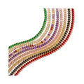 Alin 316L Stainless Steel Gold Plated Colorful Square and Round Diamonds Wrap Bracelets Set for Unisex
