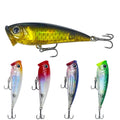Top Right P141 70mm 8.5g Topwater Popper Fishing Lure Hard Bait for Bass Pike Long Casting 3D Inshore Popper