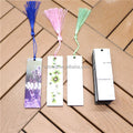 MDFSUB Customized Double-sided Bookmark Wood Craft DIY Printable Rectangle Sublimation Blanks MDF Bookmark With Tassel