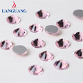 Lan Guang Wholesale Luxury Light Pink Flatback Crystal Glass Rhinestone for Jewelry Finding Rhinestone Decoration