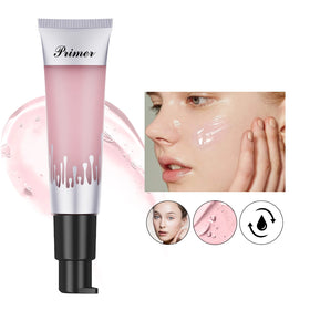 24ml Vegan Foundation Primer Long-Lasting Invisible Pore Face Base Cream 2 Colors for All Skin Types Gel Form for Summer Makeup